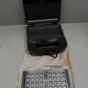 Sunvivi Waffle Iron, Panini Press Grill and Sandwich Maker Set, 3 in 1 Electric Sandwich Press with Removable Non-Stick Plates, Indicator Lights (Silver)