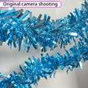 33 Ft Christmas Tinsel Garland Shiny Thick Baby Blue Tinsel Decor Xmas Tree Decorations Metallic Twist Foil Garland for Birthday Holiday New Year Parties Indoor Outdoor Party Supplies - Baby Blue