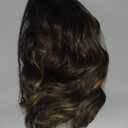 AISI HAIR Synthetic Curly Bob Wig with Bangs Natural Brown with Blonde Highlight Short Wavy Hair for Women Natural Looking Heat Resistant Bob Wigs