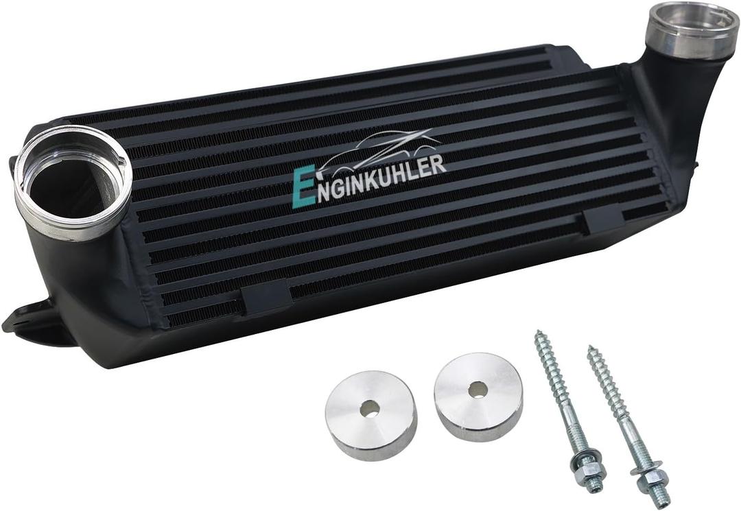Front Mount Intercooler Compatible for 2006-2017 BMW E82 E88 135i 1M E90 E91 E92 E93 335(x) i E89 Z4 35i 35is N54 N55 Turbo Aluminum Inter Cooler