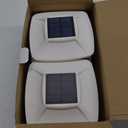 Davinci Lighting Flexfit Solar Outdoor Post Cap Lights - Includes Bases for 4x4 5x5 6x6 Wooden Posts - Bright LED Light - Pearl White (2 Pack)