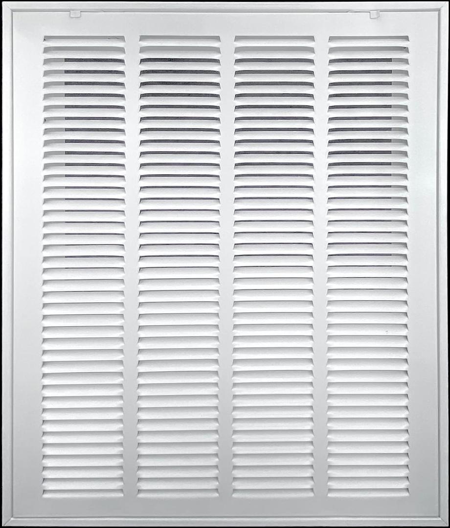 HVAC Premium 24 x 36 Duct Opening Steel Return Air Filter Grille, for 1-inch Filter, Removable Door, Flat Stamped HVAC Vent Cover Grille, Outer Dimensions 26.5 x 38.5