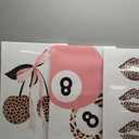 Trendy Pink Leopard Bow Canvas Wall Art Set of 3 Funky Cherry Lucky 8 Ball Posters Prints Cute Coquette Preppy Room Aesthetic Wall Decor Pictures for Girls Bedroom Apartment Dorm 16x24in, 24L" x 16W"canvas