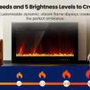 Electric Fireplace Insert 36" Realsmart 1500W Wall Mounted Fireplaces Recessed Heaters Remote Control Slim Black Fireplace Touch Screen Timer 12 Flame Colors LED Decor Low Noise