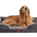 Orthopedic Dog Bed for Extra Large Dogs - XL Comfort Dog Sofa, Pet Couch with Removable Washable Cover and Waterproof Lining, Supportive Foam Pets Sofa with Nonskid Bottom, Grey