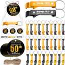 Dandat 54 Sets 50th Birthday Party Favors for Guests Vintage 1975 Beer Opener Keychain with Thank You Cards and Gift Bag for Anniversary Birthday Party Gifts