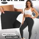 Scrunch Butt Lifting Leggings for Women Gym Seamless Workout Leggings Mid Low Waist Tummy Control Yoga Pants (Black)