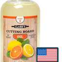 CLARK'S Cutting Board Oil - Food Grade Mineral Oil for Cutting Board - Enriched with Lemon and Orange Oils - Butcher Block Oil and Conditioner - Mineral Oil - Restores and Protects All Wood - 12oz
