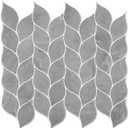Tilingview 10 Pcs Leaf Design Peel and Stick for Kitchen Backsplash, Premium Self-Adhesive Tiles Wall Stickers (Dark Gray) (12"x12"x0.04")