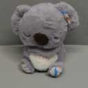 QFCST Relief Koala Breathing Stuffed Toy, Anxiety Relief Plush Breathing Animal, Sleeping Koala Plush Breathing with Musical Lights & Rhythmic Breathing Motion