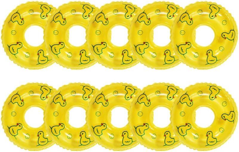 Amosfun Mini Swim Ring Ornaments 3.3 Inch Lifebuoy Float Accessories for Dollhouse Decoration Photography Props and Garden Scenes