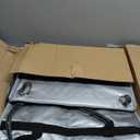 Reusable Grocery Bag On Wheels Large Capacity Shopping Trolley Foldable Rolling Tote with Outside Pocket, Heavy Duty Handle (Silver, Large)