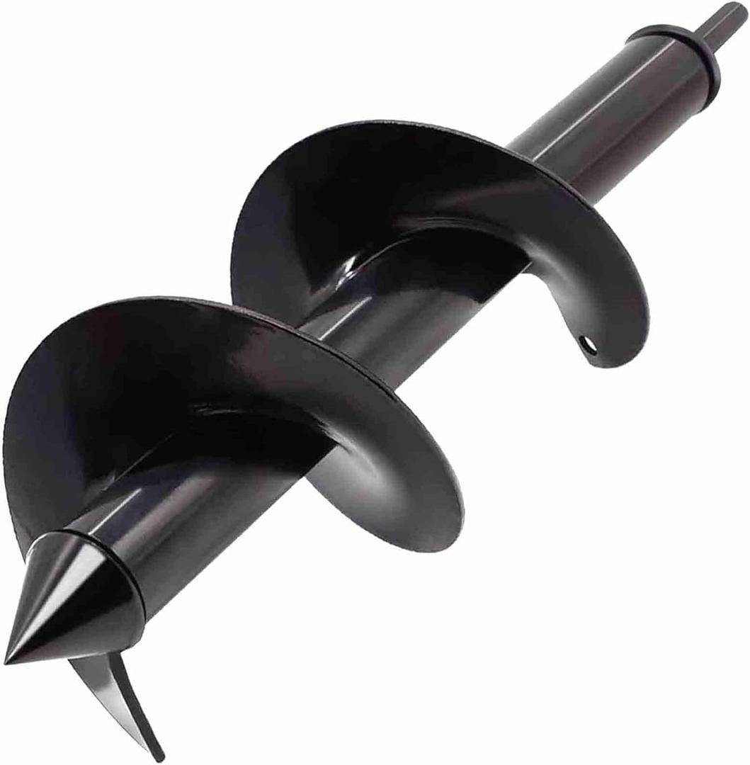 TCBWFY 4"x12"Auger Drill Bit for Planting Digging Holes,Garden Plant Flower Bulb Auger Spiral Hole Drill Rapid Bulb Planter Earth Auger Bit,Compatible to Hex Adjustable Chuck