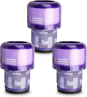 3 Pack Vacuum Filters Replacement Parts Compatible with Dyson V11 Origin V11 Torque Drive V11 Animal V11 Complete V11 Extra V15 Detect V15s Detect Submarine Vacuums, Compare to Part 970013-02