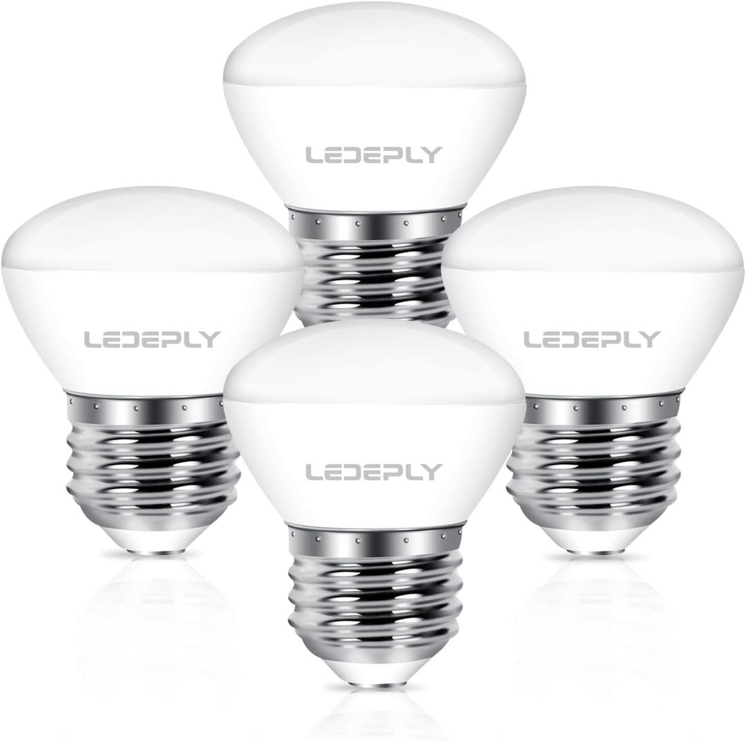 R14 LED Bulb, 4W=40W, Dimmable, Medium E26 Base, Mini LED Reflector Floodlight Bulb, 400 Lumens, 2700K Warm White, 4 Pack