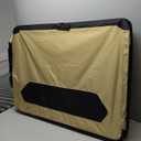 Amazon Basics Portable Folding Soft Dog Crate, Double Door, Collapsible Travel Kennel, Easy to Set Up, Sturdy, Secure, XL 42" x 31" x 31", Tan