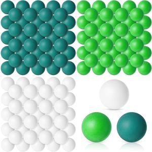 Libima 120 Pack Colored Table Tennis Balls 40 mm Plastic Balls Bulk for Carnival Wedding Graduation Pool Games, DIY Arts, Pet Toys, School Patriotic Activities (Dark Green, Light Green, White)