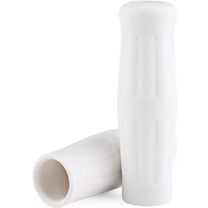 1 Pair 1"-7/8" Universal Motorcycle Bike Vintage Classic Handlebar Hand Grips Bar(White)