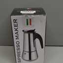 12 Cup Moka Pot Percolator Italian Coffee Maker 600ml Stovetop Espresso Mocha Stainless Steel Greca Coffee Maker Classic Cafe Makers Suitable for Induction Cookers Ceramic Stoves Tummy (12 Cup 600ml)