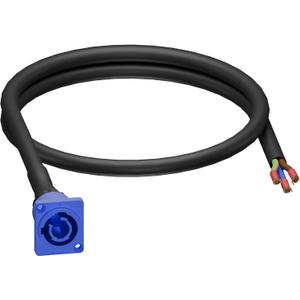 PowerCon Input Female Panel Mount to Y Spade Plug Cord16AWG 20A/250VBase to Y-Terminal Extension Cable, 3-pin AC Power Socket Suitable for Stage Light LED connector-2FT