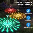 Solar Pathway Lights 6 Pack, Outdoor Solar Lights Waterproof Warm White & Multicolor Changing Solar Garden Lights for Walkway Yard Driveway Lawn