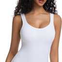 Shapewear Tummy Control Bodysuit Double Lined Brief Women's Deep V Neck Tank Top Backless Slim Fit Going Out