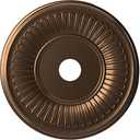 Ekena Millwork CMP22BECAB Berkshire Thermoformed PVC Ceiling Medallion (Fits Canopies up to 10 1/8"), 22"OD x 3 1/2"ID x 1"P, Metallic Antique Brass