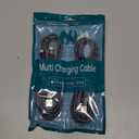 Xnewcable Multi Charging Cable 6ft, 2-Pack 3-in-1 Charger Cord, Multiple Rapid Nylon Braided Cable USB Charging Cable Multi Phone Charger Cord with Type C Micro Lightning USB Connectors for Cell Phones