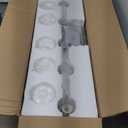 6 Light Bathroom Light Fixtures Brushed Nickel Vanity Light Over Mirror Modern Farmhouse Wall Lighting Sconces Wall Lamp for Bathroom, Bedroom, Living Room E26 Socket with Glass Shade