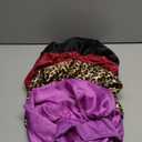 ZHENSILK 4Pcs Silk Bonnet for Sleeping, Satin Hair Bonnets, Soft Elastic Band Silk Sleep Cap, Hair Wrap for Women(Black Wine Red Purple Gold)