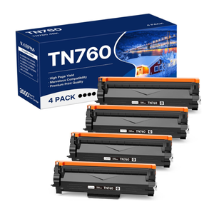 WOEBYAS Compatible TN760 Toner Cartridge Replacement for Brother TN760 TN730 with HLL2350DW HLL2370DW MFCL2750DW DCPL2550DW Printer (4 Black)