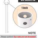 36 inch Ceiling Fan Downrod, 3 FT White Downrod for Ceiling Fan, 1 inch Outside Diameter, Boom Suitable for a Wide Range of Fans (White, Not Threaded)