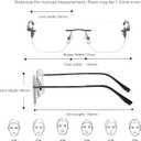 K.LAVER Photochromic Multifocus Progressive Rimless Reading Glasses Men Women Anti Blue Light Transition Multifocal Readers