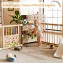 Large Wooden Baby Storage Playpen 9+3 Panels 71”×48”
Size Adjustable Play Yard for Babies and Toddlers, Baby Fence Activity Center with 4 Toy Storage Cases Play Pen