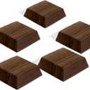 UNIQOOO 12 Pack Trapezoid Walnut Wood Stand |1.2mm Slot for Cardstock, Wedding Table Numbers Holders, Photo Holder, Photo Display Stand for Event Decor, Retail Shop, Cafe Restaurant Menu, Business Card, Name Tag