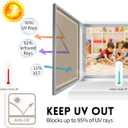 KESPEN One Way Window Film Window Tinting Film for Home Sun Blocking Static Cling One Way Anti UV Reflective Film for Home and Office, Brown-Silver, 29.5 Inch X 6.5 Feet