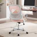HAPPYMONT Home Office Desk Chair, Lumbar Support, Mesh Back Computer Chair