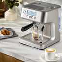 CASABREWS Ultra Espresso Machine with LCD Display, Espresso Maker with Powerful Milk Frother, Customizable Brewing Temperature, Provides Barista-Level Lattes and Cappuccinos, Gift for Men & Women