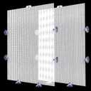 2 Pack Fish Tank Divider, Plastic Grid Cuttable Grid Plate Fish Separator with 12 Suction Cups DIY Designed Clear Easy to Bent 17 * 13in
