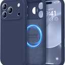 LOVE 3000 Designed for iPhone 17 Pro Max Case, Premium Silicone [Compatible with Magsafe][Soft Anti-Scratch Microfiber Lining] Shockproof Protective Phone Case for Men Women 6.9", Navy Blue