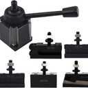 findmall 6Pcs AXA 250-111 Wedge Type Tool Post Set Quick Change Tool Post Set Lathe Holder AXA Tool Post Set Swing Dia 12 Inch