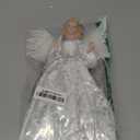 Christmas Angel Tree Topper with Lights, 8 Modes & Timer, Battery Operated, 13.46 x 8.78 x 2.34 inches, Angel With 2 Bulbs