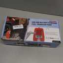 Fuel Transfer Pump (3.2GPM) with Hand Nozzle for Quick Stop Flow Control, 51" Hose Automatic Gas Pump with 4 Gas Can Fittings, USB and Battery Powered Portable Siphon Pump for Oil, Gasoline, Diesel