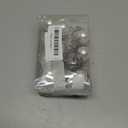 12 Pcs Shower Curtain Hooks Ivory Artifical Pearl Decorative Shower Curtain Rings Vintage Rustproof Cute Curtain Hooks for Country Farmhouse Bathroom Decor