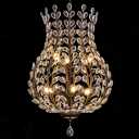 TOCHIC Vintage Crystal Chandelier, 6 Lights Farmhouse Antique Bronze Chandelier for Dining Room, 16.7" Hanging Ceiling Pendant Light Fixture for Foyer, Living Room, Bedroom, Hallway, Entryway