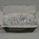 Crystal Ornaments Christmas Tree Decorations - 21pcs Christmas Tree Ornaments Sparkling Dazzling Festival Party Decoration Crystal Snowflake Design Hanging Ornament Holiday Season Home Decor (Transparent)