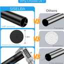 Adjustable Tension Curtain Rod 30 to 64 inches, Spring Curtain Rod for Windows Tension Rod No Drill, Spring Tension Curtain Rod for Window, Bathroom, Doorway, Black