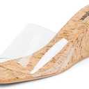 Wedge Sandals for Women Open Toe Wedge Heels for Women Square Toe Wedge Mules, Size 8