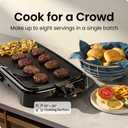 Chefman XL Electric Griddle with Removable Temperature Control, Immersible Flat Top Grill, Burger, Eggs, Pancake Griddle, Nonstick Extra Large Cooking Surface, Slide Out Drip Tray, 10 x 20 Inch