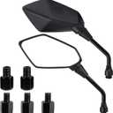 CICMOD Motorcycle Rear View Side Mirrors with M8 M10 Threaded Bolts for Motorcycle, Scooter, ATV, Dirt Bike, Cruiser